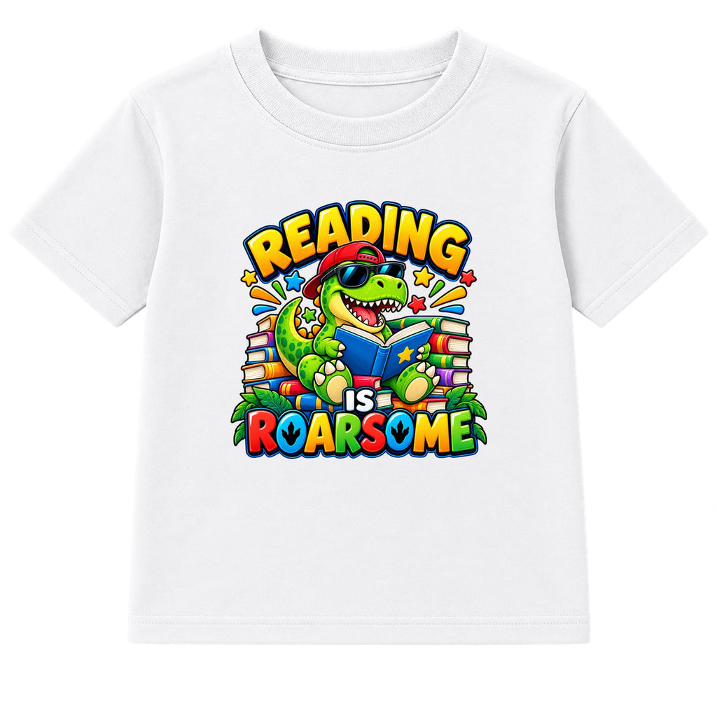 Reading Is Roarsome kids World Book Day t-shirt - White