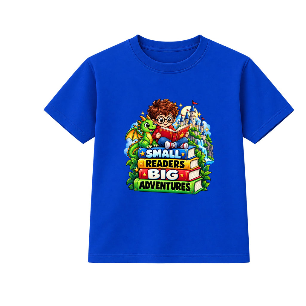 Small Readers Big Adventures kids World Book Day t-shirt - Blue