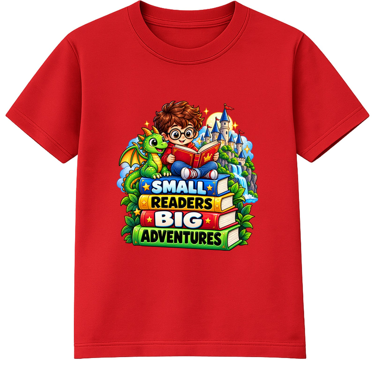 Small Readers Big Adventures kids World Book Day t-shirt - Red