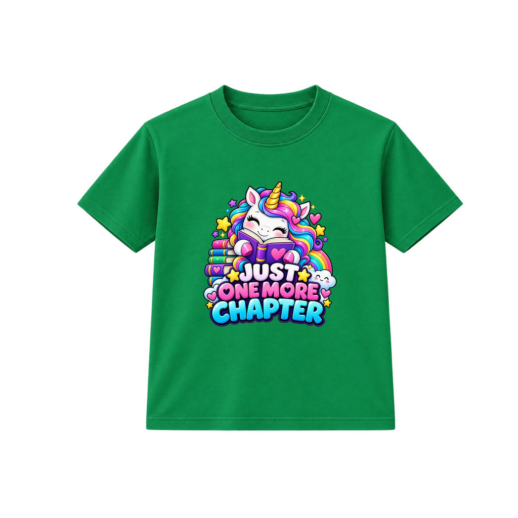 Just One More Chapter kids World Book Day t-shirt - Green