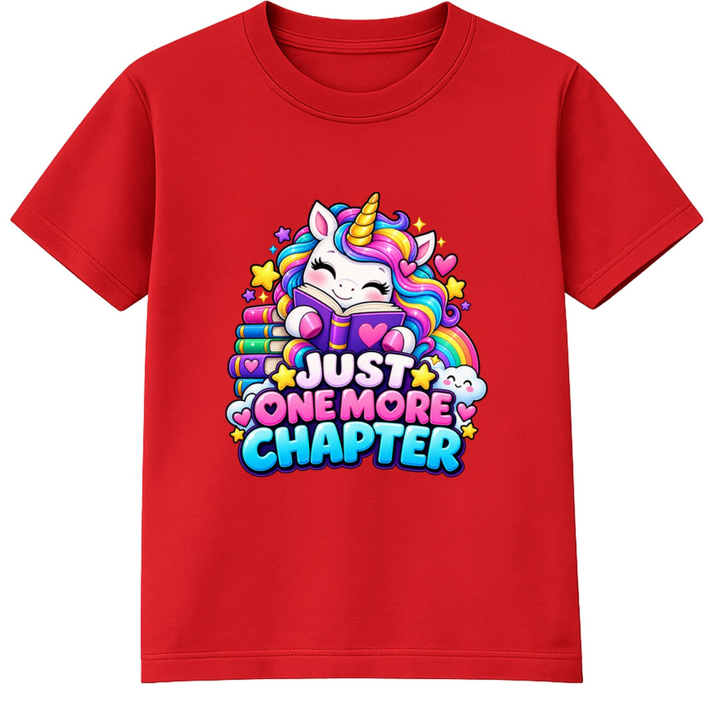 Just One More Chapter kids World Book Day t-shirt - Red