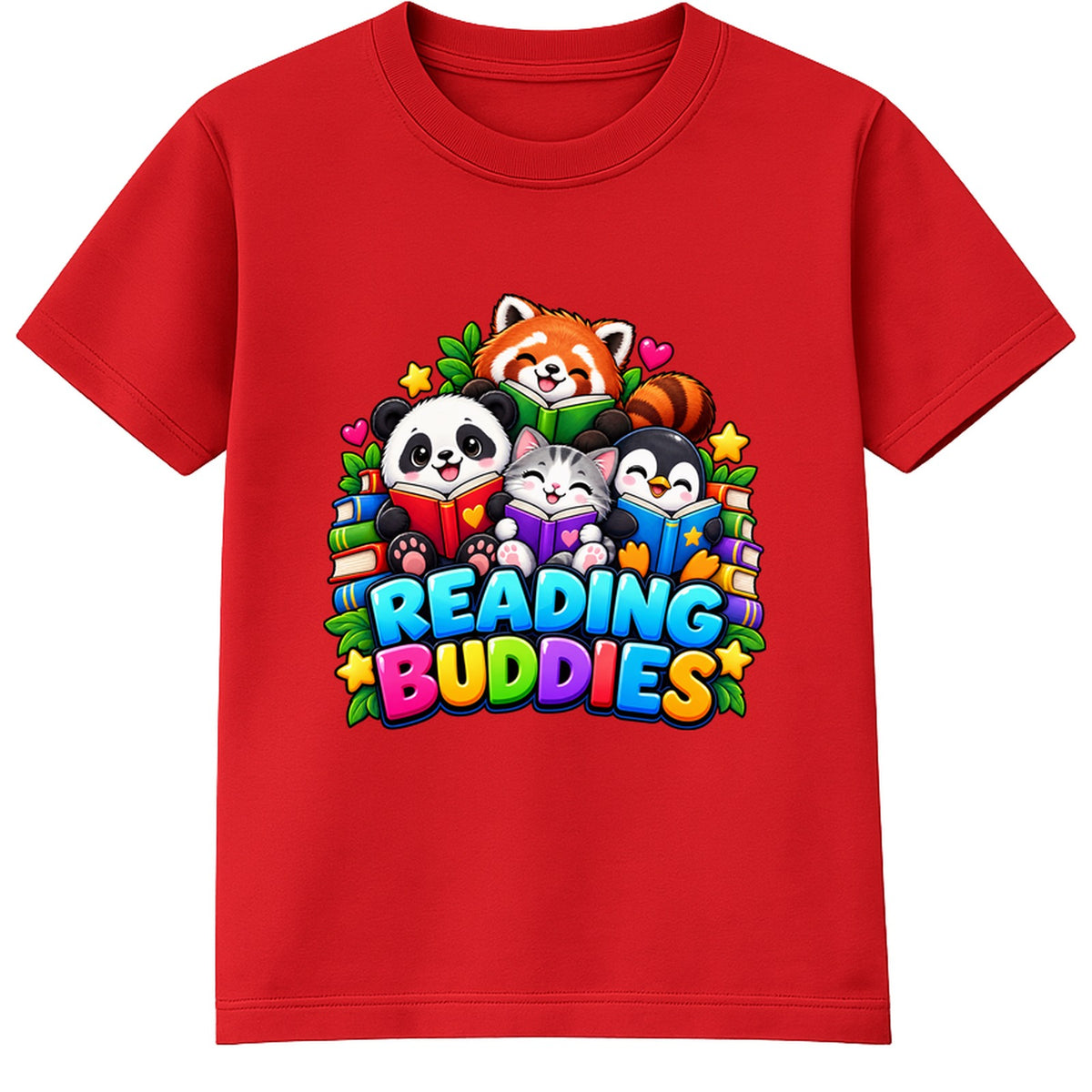 Reading Buddies kids World Book Day t-shirt - Red
