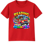 Reading Fuels Imagination kids World Book Day t-shirt - Red