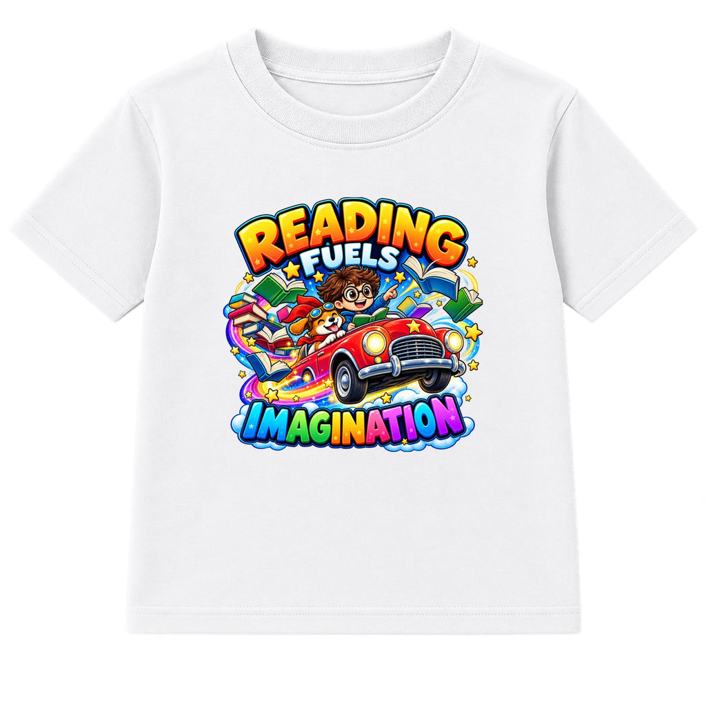 Reading Fuels Imagination kids World Book Day t-shirt - White