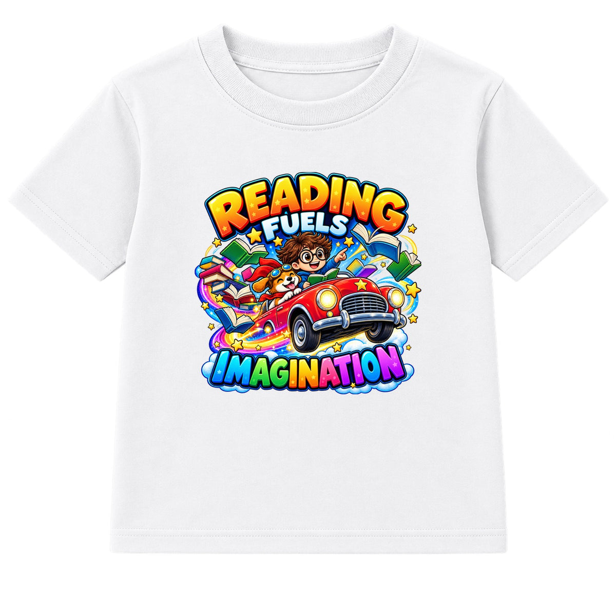 Reading Fuels Imagination kids World Book Day t-shirt - White