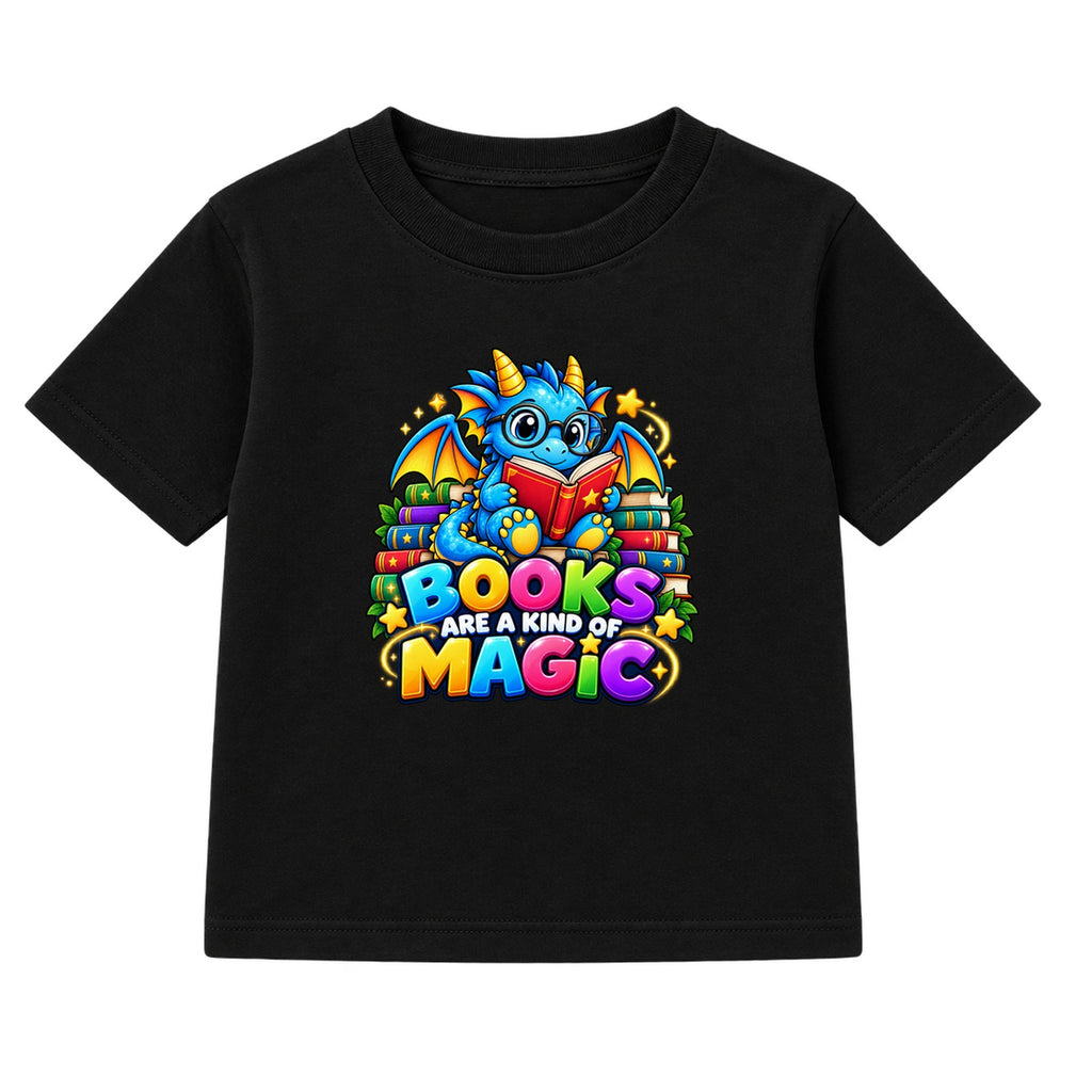 Books Are A Kind Of Magic kids World Book Day t-shirt - Black