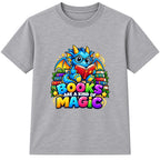 Books Are A Kind Of Magic kids World Book Day t-shirt - Heather Grey