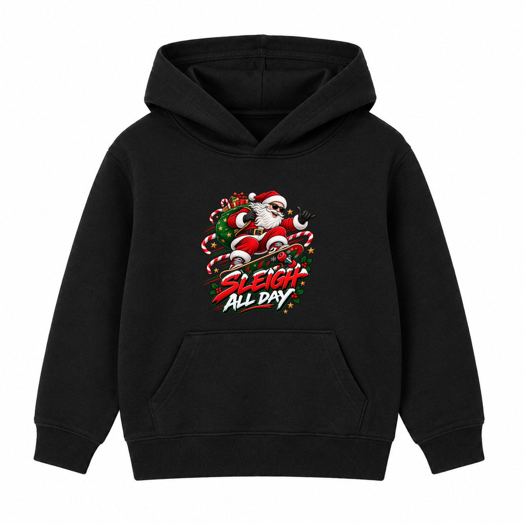 Sleigh All Day adult Christmas hoodie - Black