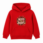 Merry & Bright adult Christmas hoodie - Red