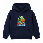 Dino December kids Christmas hoodie - Navy