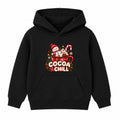 Cocoa & Chill kids Christmas hoodie - Black