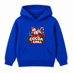 Cocoa & Chill kids Christmas hoodie - Royal Blue