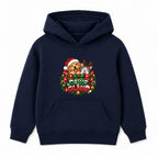 Paws & Claus kids Christmas hoodie - Navy