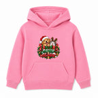 Paws & Claus kids Christmas hoodie - Pink