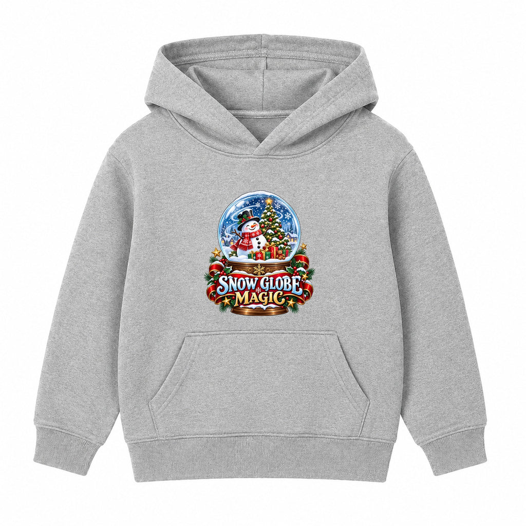 Snow Globe Magic kids Christmas hoodie - Heather Grey