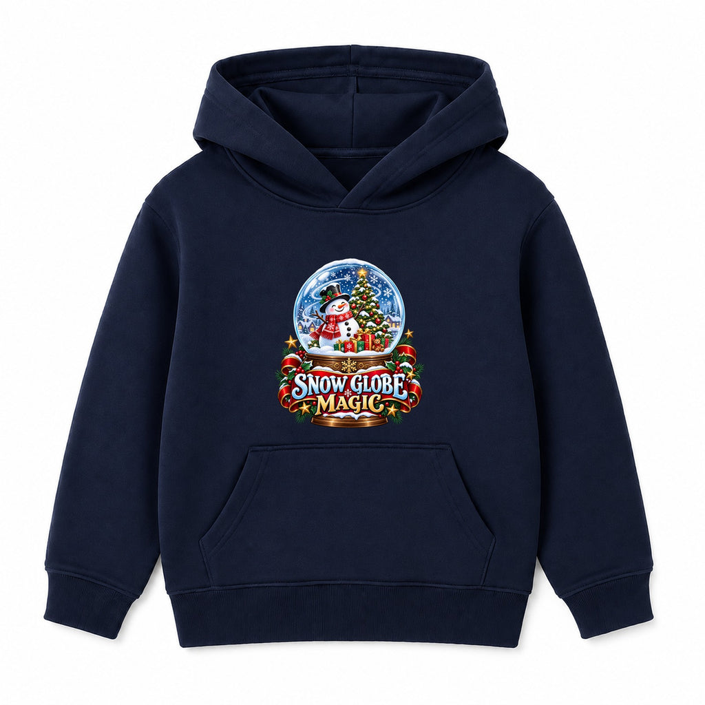 Snow Globe Magic kids Christmas hoodie - Navy