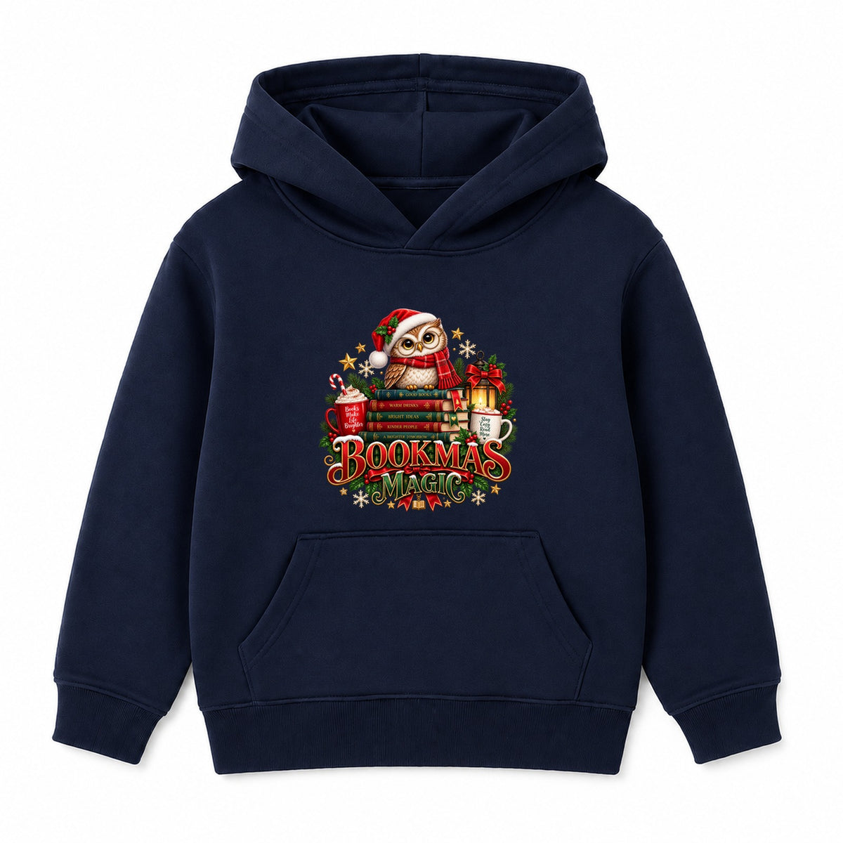 Bookmas Magic adult Christmas hoodie - Navy
