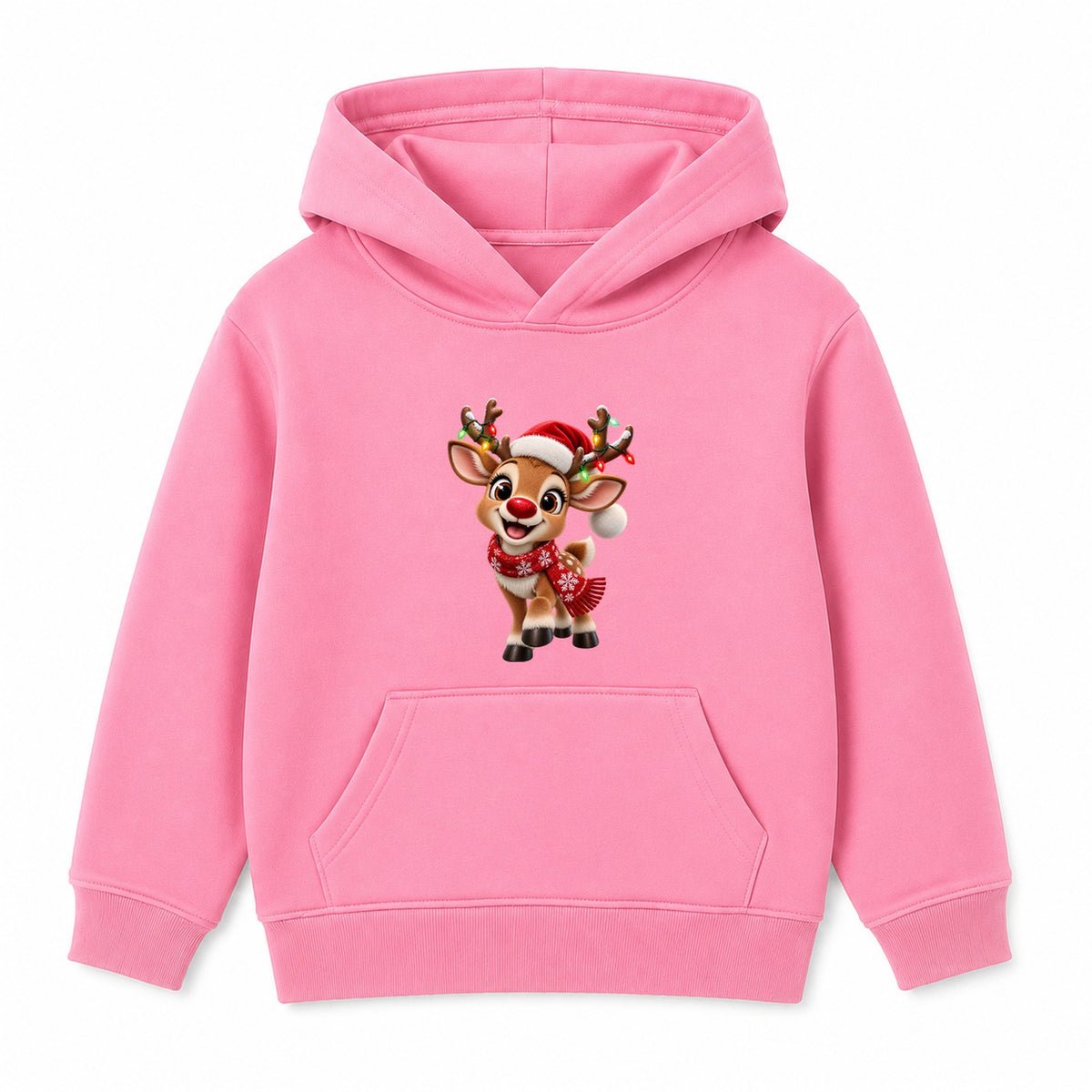 Rudolph kids Christmas hoodie - Pink