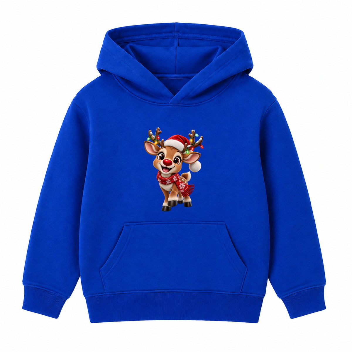 Rudolph kids Christmas hoodie - Royal Blue