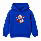 Snow Day Snowman kids Christmas hoodie - Royal Blue