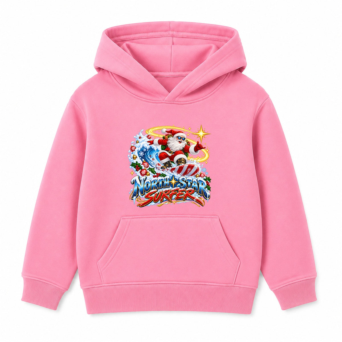North Star Surfer adult Christmas hoodie - Pink