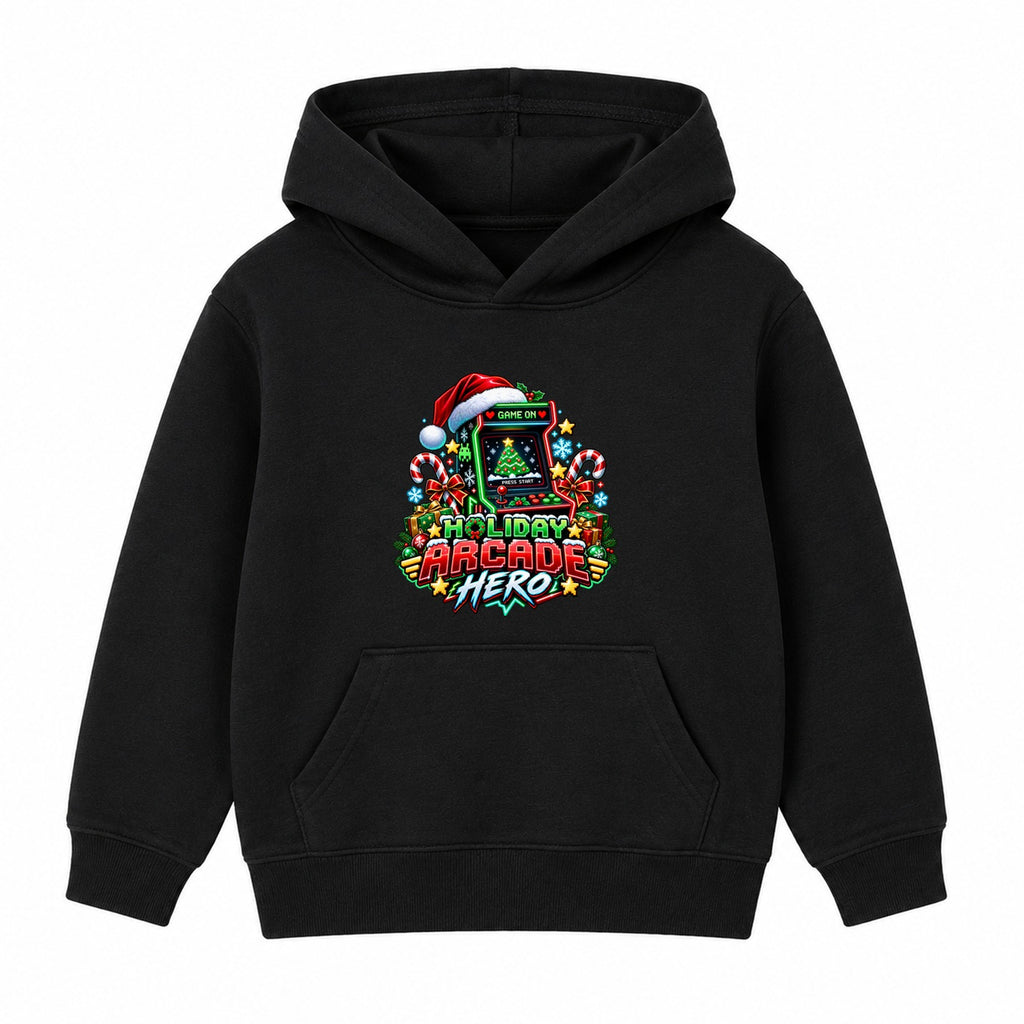 Holiday Arcade Hero adult Christmas hoodie - Black