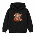 Cocoa Cat Club kids Christmas hoodie - Black