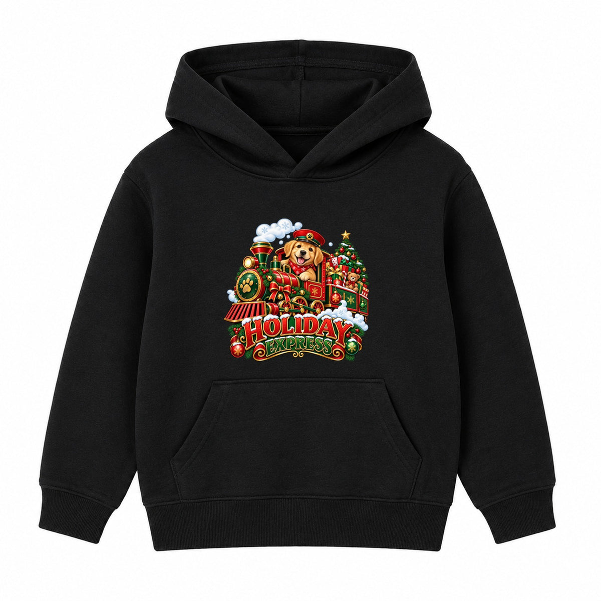 Holiday Express kids Christmas hoodie - Black