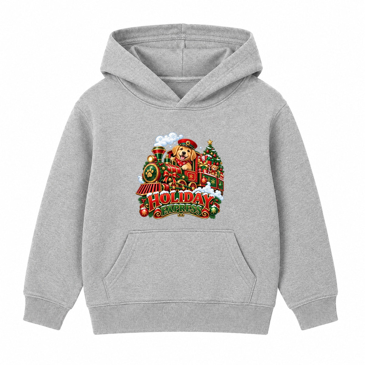 Holiday Express kids Christmas hoodie - Heather Grey