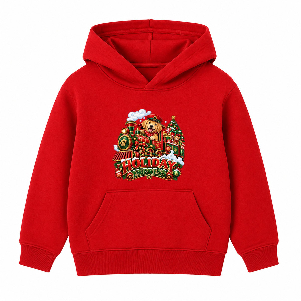 Holiday Express kids Christmas hoodie - Red