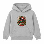 Holiday Vinyl Vibes adult Christmas hoodie - Heather Grey