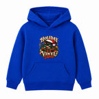 Holiday Vinyl Vibes adult Christmas hoodie - Royal Blue