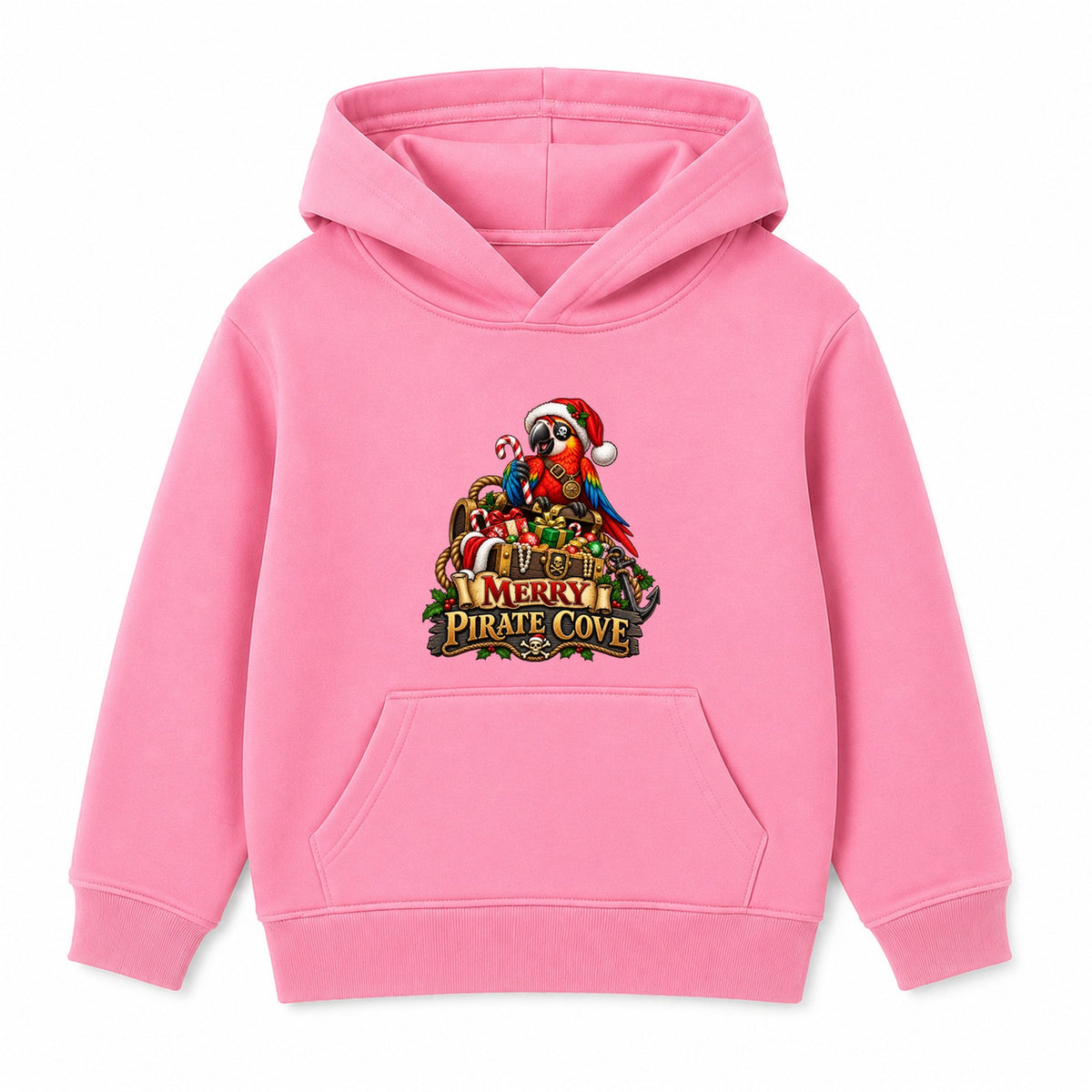 Merry Pirate Cove kids Christmas hoodie - Pink