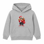 Santa Bear adult Christmas hoodie - Heather Grey