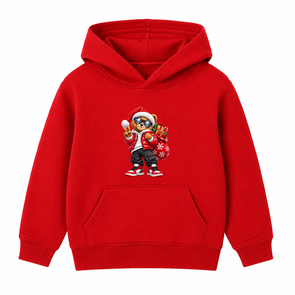 Santa Bear adult Christmas hoodie - Red