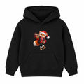 Cocoa Fox kids Christmas hoodie - Black