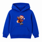 Cocoa Fox kids Christmas hoodie - Royal Blue