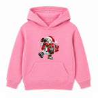 Snowman Snapshot kids Christmas hoodie - Pink