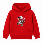 Snowman Snapshot kids Christmas hoodie - Red