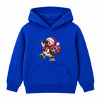 Snowman Snapshot kids Christmas hoodie - Royal Blue