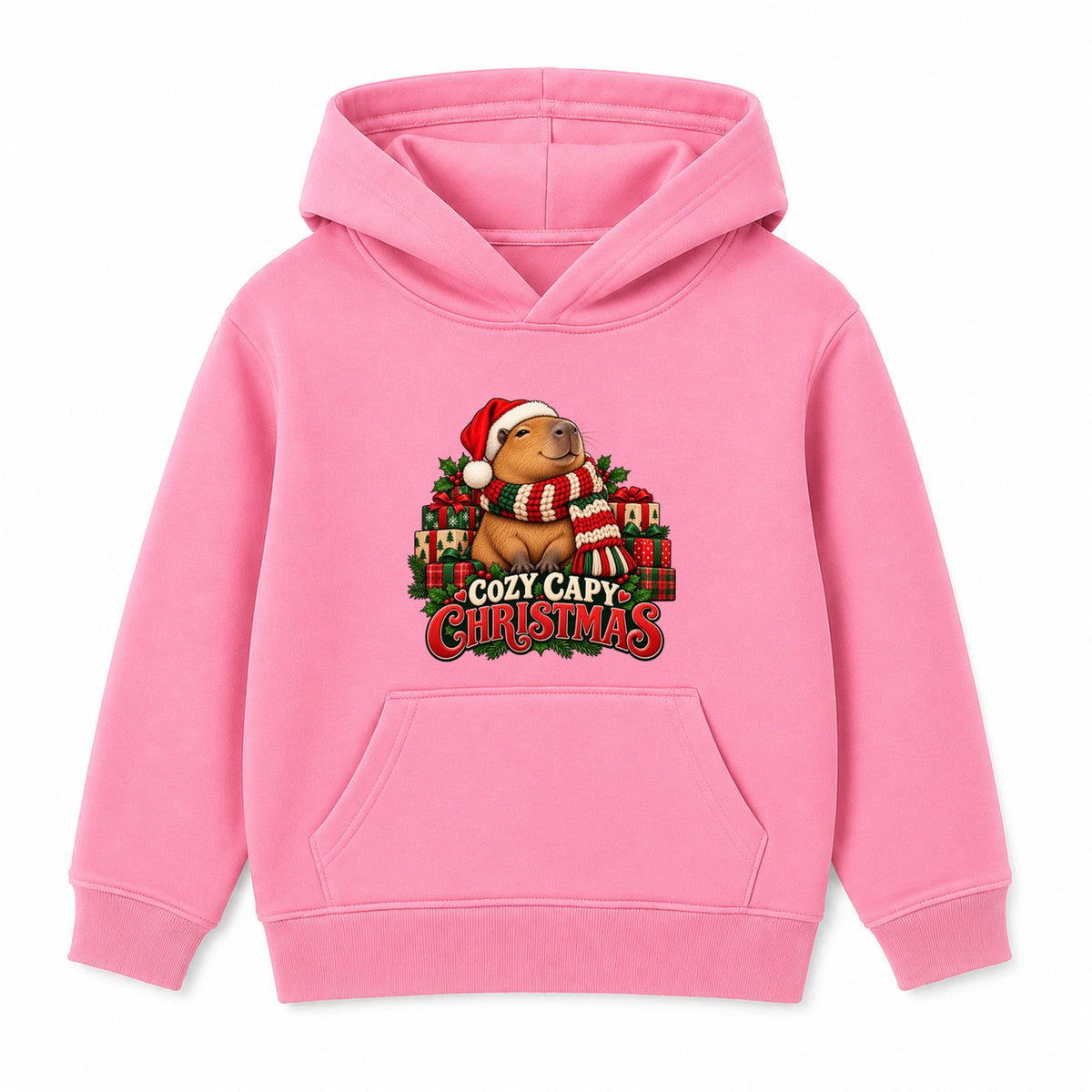 Cozy Capy Christmas adult Christmas hoodie - Pink