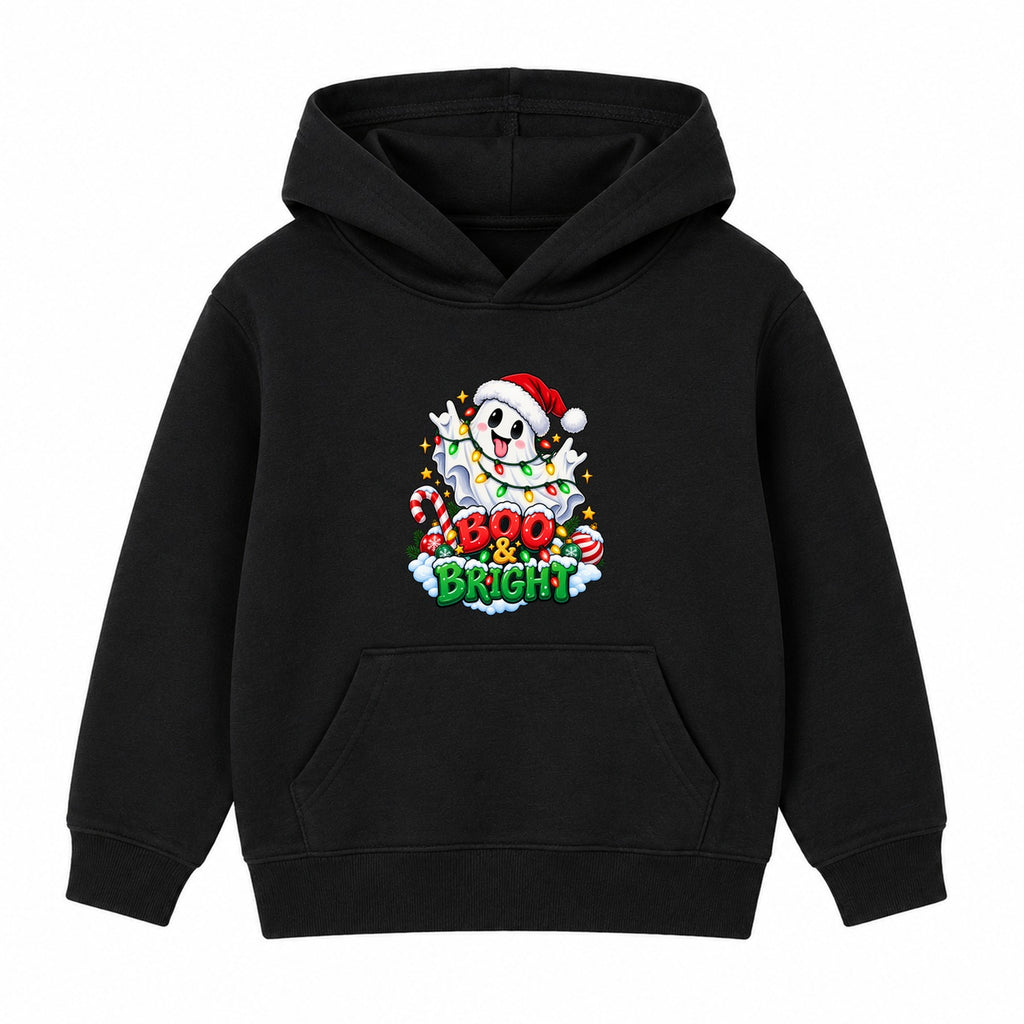 Boo & Bright kids Christmas hoodie - Black