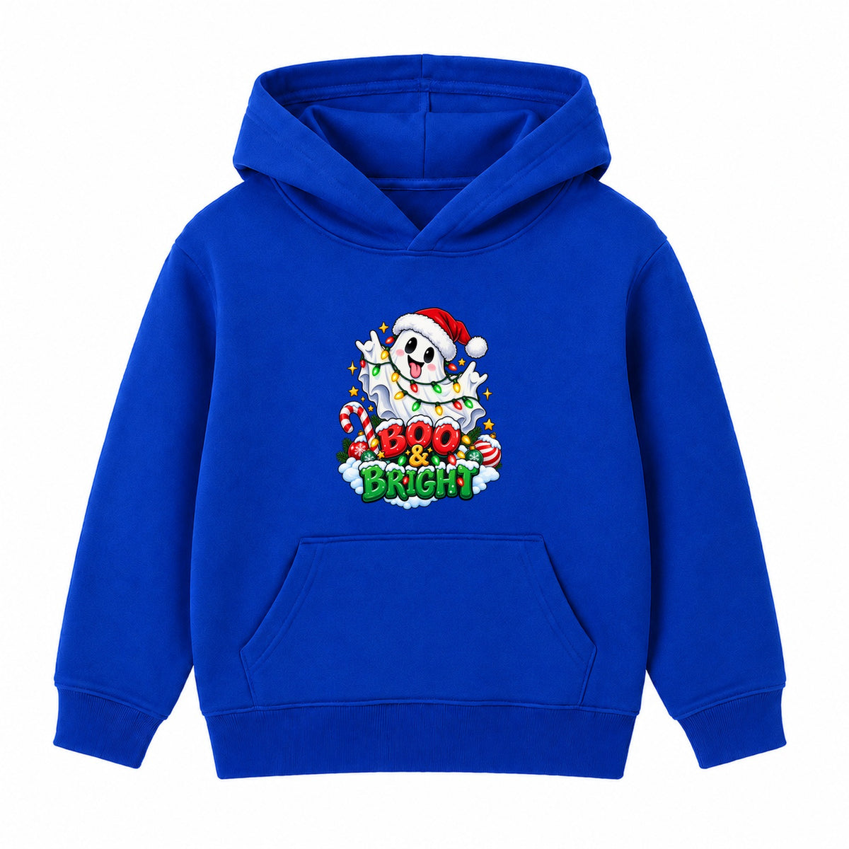 Boo & Bright kids Christmas hoodie - Royal Blue