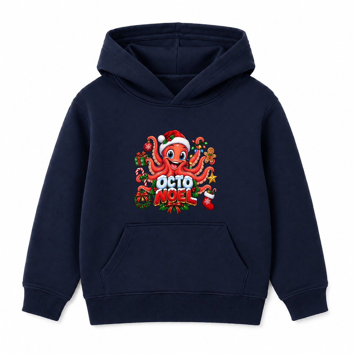 Octo Noel kids Christmas hoodie - Navy