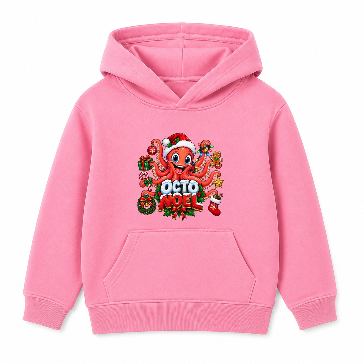 Octo Noel kids Christmas hoodie - Pink