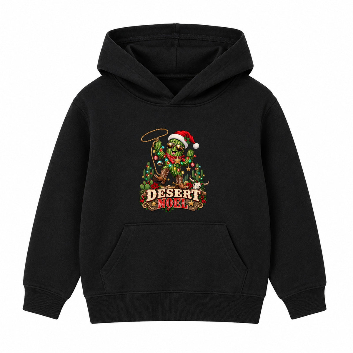 Desert Noel adult Christmas hoodie - Black