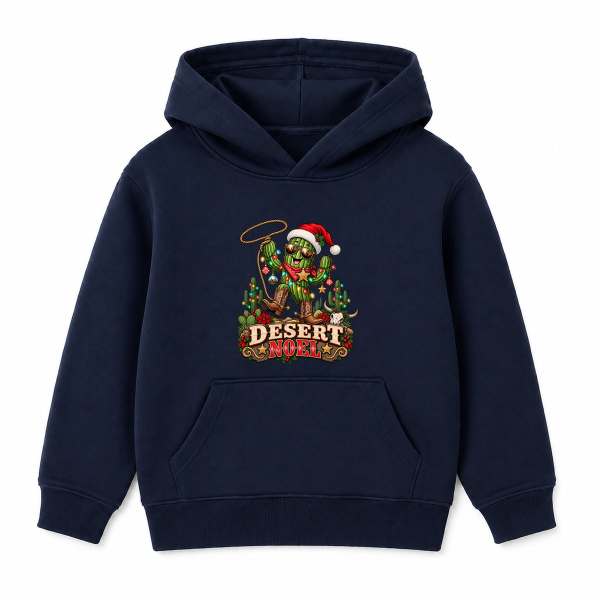 Desert Noel adult Christmas hoodie - Navy