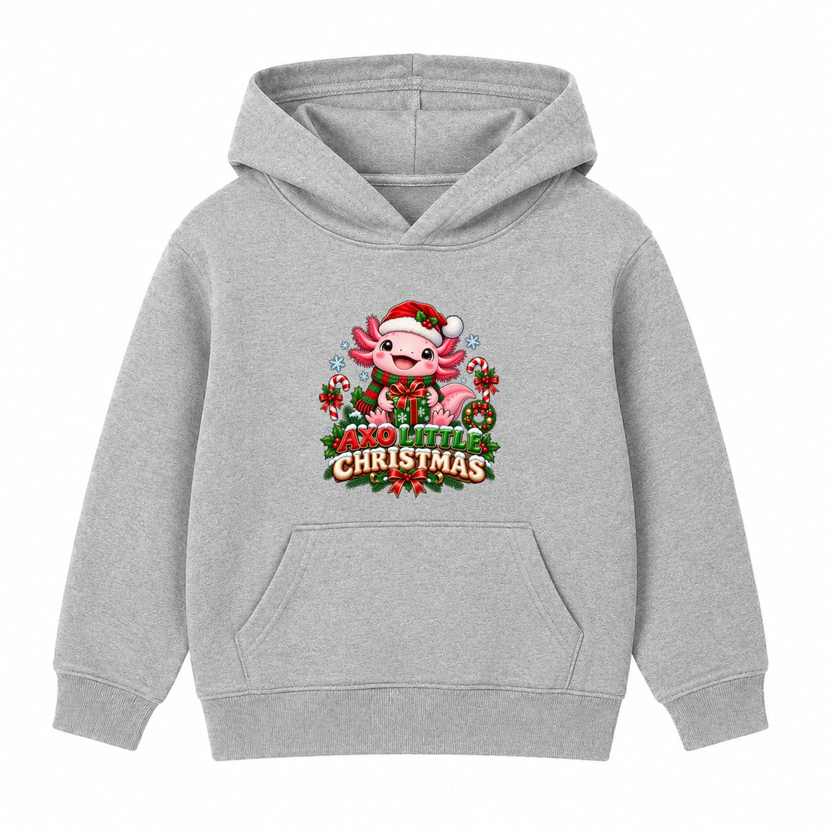 Axo Little Christmas kids Christmas hoodie - Heather Grey