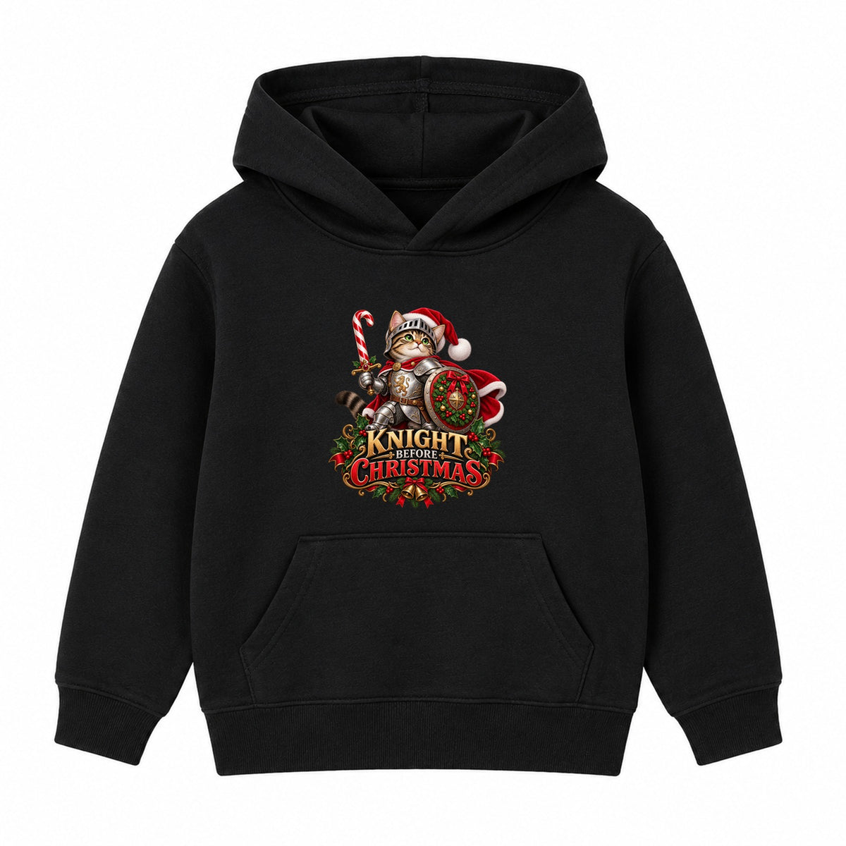 Knight Before Christmas adult Christmas hoodie - Black