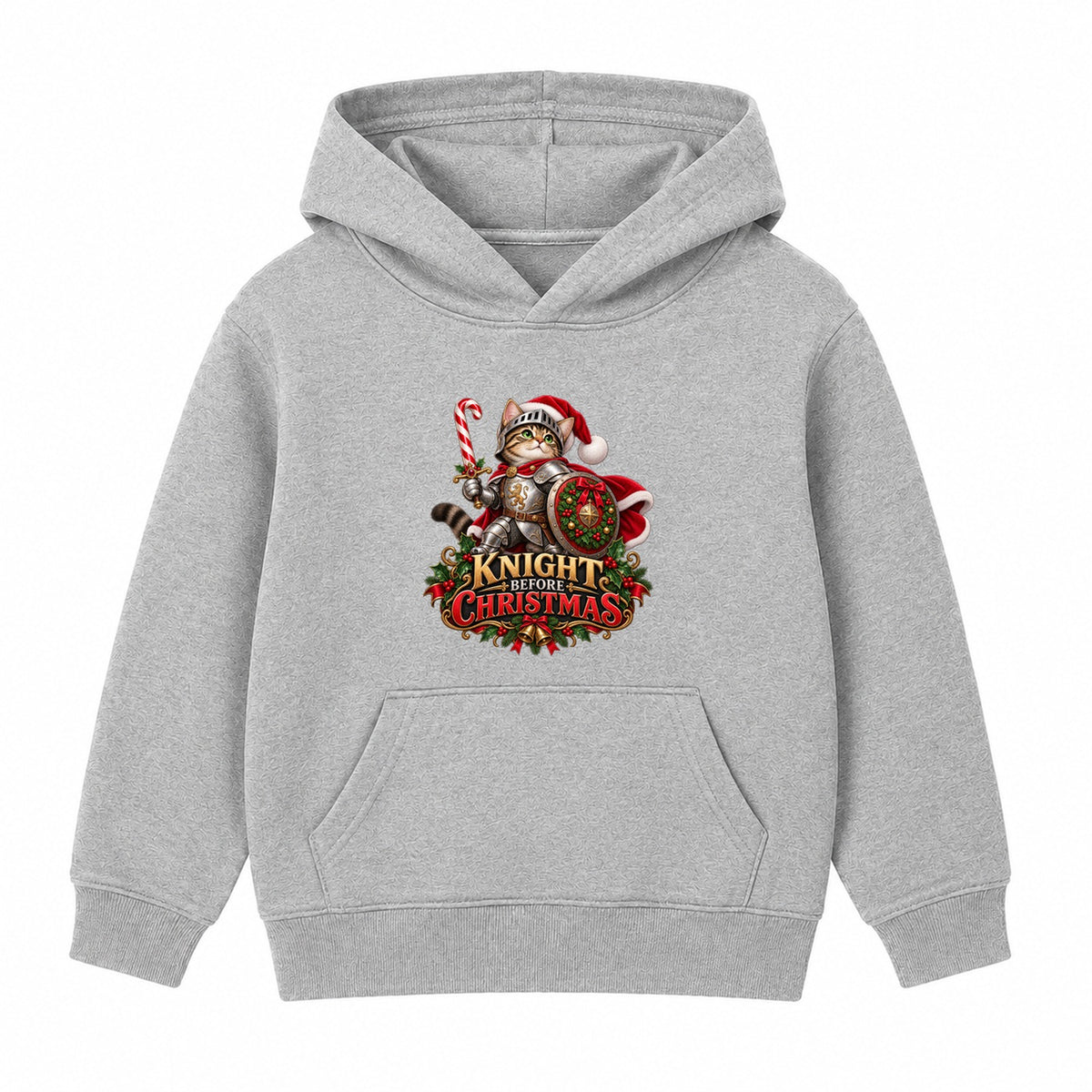 Knight Before Christmas adult Christmas hoodie - Heather Grey
